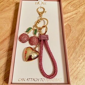 nOir Jewelry Pink and Gold Cherry Key Holder